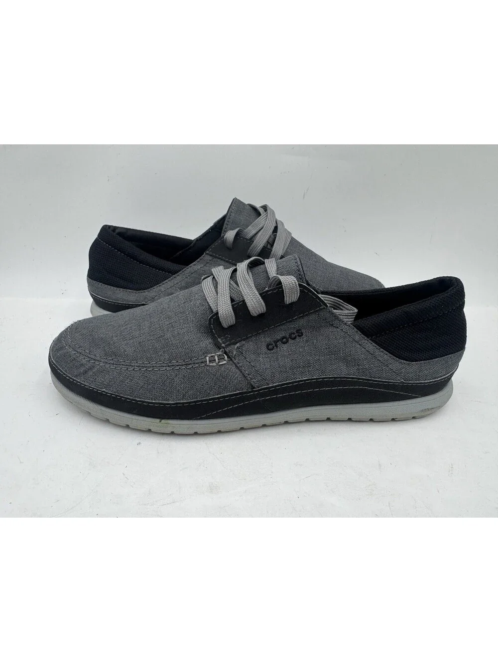 Crocs Santa Cruz Playa Men's Sneakers 12 Gray Comfort Lace Up Shoes